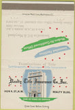 Matchbook Cover - Realty Title Insurance Washington DC 40 Strike