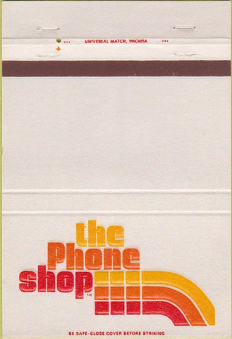 Matchbook Cover - The Phone Shop 40 Strike
