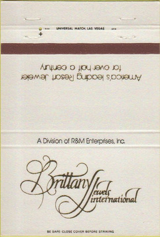 Matchbook Cover - Brittany Jewels Las Vegas Lake Tahoe Atlantic City 40 Strike
