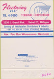 Matchbook Cover - Fleetwing Terminal Corp Detroit MI 1958 40 Strike