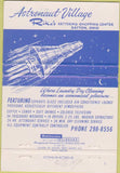 Matchbook Cover - Astronaut Village Dayton OH Dry Cleaning 40 Strike