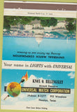 Matchbook Cover - Univeral Match Houston TX Knox Billingsley 40 Strike