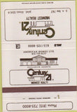 Matchbook Cover - Century 21 Real Estate Joliet IL 40 Strike