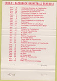 Matchbook Cover - Bank Batesville AR Razorbacks schedule 1990-91  40 Strike
