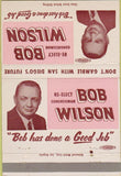 Matchbook Cover - Bob Wilson Congress San Diego CA 40 Strike