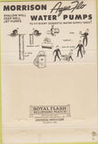 Matchbook Cover - The Morrison Co Water System Milwaukee WI 40 Strike