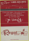 Matchbook Cover - Regal Match Co Baltimore MD 40 Strike