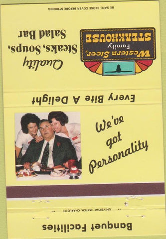 Matchbook Cover - Western Steer Family Steakhouse CHAIN 40 Strike