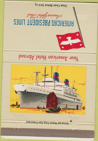 Matchbook Cover - American President Lines shipping 40 Strike