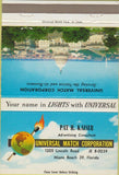Matchbook Cover - Universal Match Corp Pat Kaiser Miami Beach FL 40 Strike