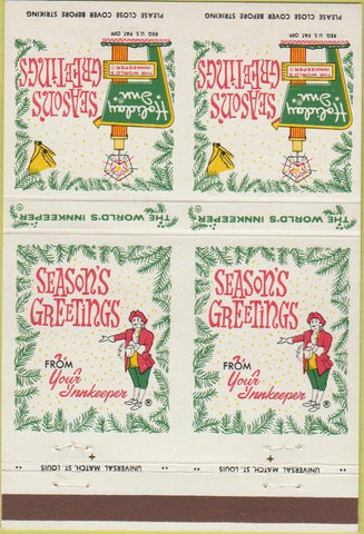 Matchbook Cover - Holiday Inn Christmas Culpeper VA Double Print