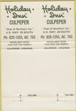 Matchbook Cover - Holiday Inn Christmas Culpeper VA Double Print