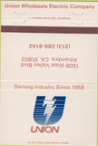 Matchbook Cover - Union Electric Co Alhambra CA 40 Strike