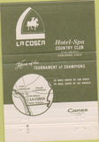 Matchbook Cover - La Costa Hotel Spa Country Club Carlsbad CA 40 Strike