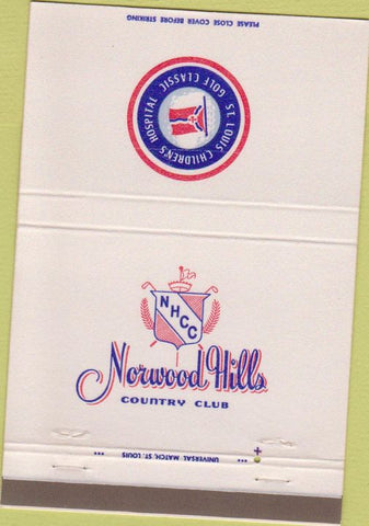 Matchbook Cover - Norwood Hills Country Club St Louis MO 40 Strike