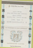Matchbook Cover - Kuppenheimer Clothes Chicago New York City 40 Strike