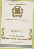 Matchbook Cover - Kuppenheimer Clothes Pawtucket RI 40 Strike