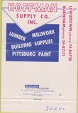 Matchbook Cover - Hoffman Supply Co Lewistown PA cement 40 Strike