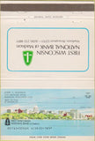 Matchbook Cover - First Wisconsin National Bank Madison WI 40 Strike