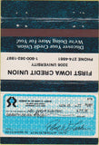 Matchbook Cover - First Iowa Credit Union  40 Strike