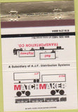 Matchbook Cover - Matchmaker Transport trucking 40 Strike