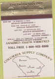 Matchbook Cover - Columbia Supply Co SC  40 Strike