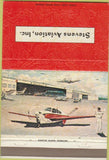 Matchbook Cover - Stevens Aviation Greenville Greer SC Gulf oil gas 40 Strike