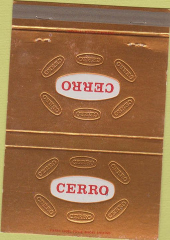 Matchbook Cover - Cerro Copper Brass Co Cleveland OH 40 Strike