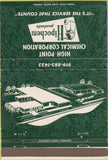 Matchbook Cover - High Point Chemical Corp NC 40 Strike