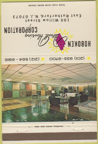 Matchbook Cover - Hoboken Wood Flooring Eath Rutherford NJ 40 Strike