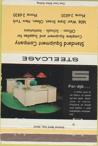 Matchbook Cover - Steelcase Office Furniture Olean NY 40 Strike