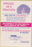 Matchbook Cover - Universal Match Office Furniture BLANK 40 Strike