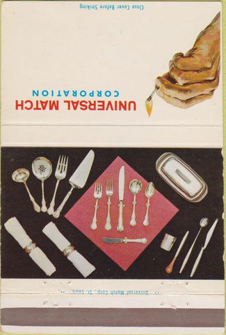 Matchbook Cover - Universal Match Silverware BLANK 40 Strike