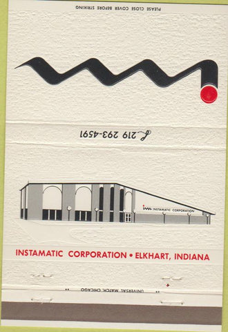 Matchbook Cover - Instamatic Corp Elkhart IN 40 Strike