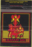 Matchbook Cover - Seafood Bay Columbus OH lobster 40 Strike