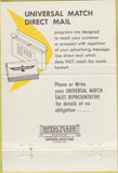 Matchbook Cover - Universal Match Dealer Ken Fenty San Francisco CA 40 Strike