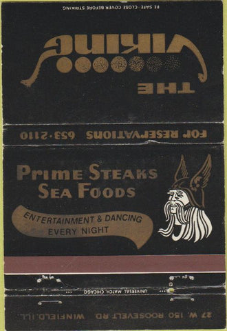 Matchbook Cover - The Viking Winfield IL 40 Strike