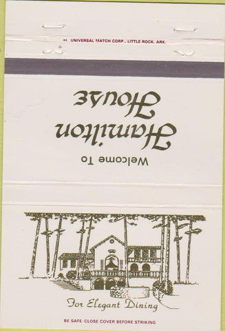Matchbook Cover - Hamilton House Hot Springs AR 40 Strike