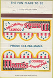 Matchbook Cover - Mama's Country Showcase Atlanta GA 40 Strike