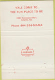 Matchbook Cover - Mama's Country Showcase Atlanta GA 40 Strike