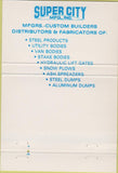 Matchbook Cover - Super City Manufacturing Somerset PA 40 Strike