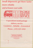 Matchbook Cover - HM Package Delivery Service Philadelphia PA 40 Strike