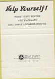 Matchbook Cover - Pacific Bell Telephone San Diego CA Southern  40 Strike