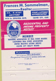 Matchbook Cover - Frances M Sammelman Realtor Culver City CA 40 Strike