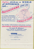 Matchbook Cover - Universal Match Corp Tim Stephens Los Angeles CA  40 Strike