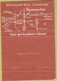 Matchbook Cover - Sycamore Inn Cucamonga CA 40 Strike
