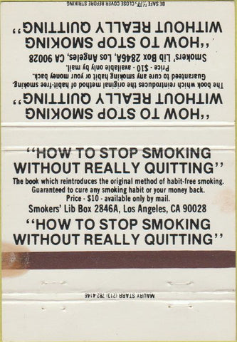 Matchbook Cover - How to Quit Smoking 40 Strike