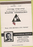 Matchbook Cover - Universal Match Corp Hubert Lichter Los Angeles CA 40 Strike