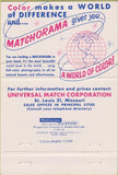 Matchbook Cover - Universal Match Corp Arnold Gerton Philadelphia PA 40 Strike