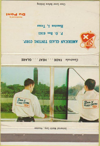 Matchbook Cover - American Glass Tinting Houston TX WEAR 40 Strike